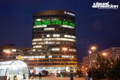 2017 - Zebra Tower Warszawa wielkoformatowa grafika laserowa 
